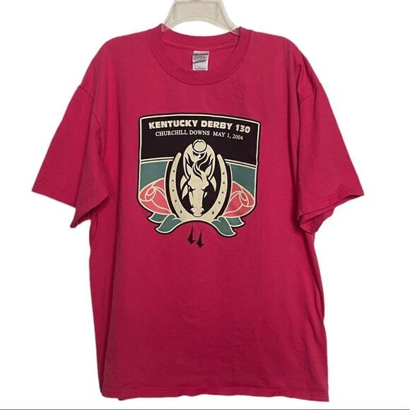 Kentucky Derby Churchill Downs Pink Oversized Shirt - Picture 2 of 4